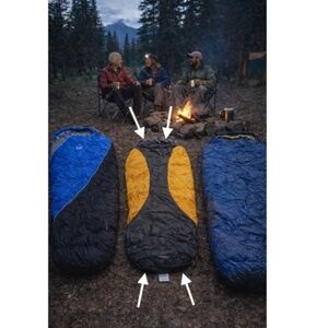 L.L. Bean Unisex Gold/Grey Adventure HV 32 Sleeping Bag